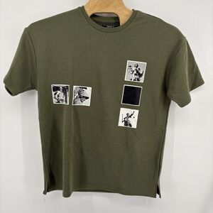 Forever 21 Men's XL Green T-Shirt Greek Gods Sweatshirt Material